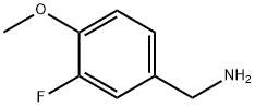 3-フルオロ-4-メトキシベンジルアミン 化学構造式