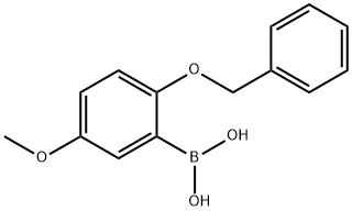 2-苄氧基-5-甲氧基苯硼酸 结构式