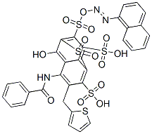 2,7-Naphthalenedisulfonic acid, 5-(benzoylamino)-3-6-(ethenylsulfonyl)-1-sulfo-2-naphthalenylazo-4-hydroxy- Structure