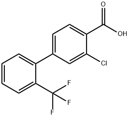 3-Chloro-2'-(trifluoroMethyl)-[1,1'-biphenyl]-4-carboxylic acid Struktur