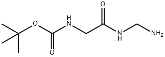 Carbamic acid, [2-[(aminomethyl)amino]-2-oxoethyl]-, 1,1-dimethylethyl ester Struktur