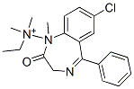 N,N,N-トリメチル-7-クロロ-1,3-ジヒドロ-5-フェニル-2-オキソ-2H-1,4-ベンゾジアゼピン-1-(1-エタンアミニウム) 化学構造式