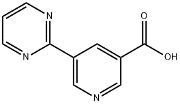5-(嘧啶-2-基)烟酸 结构式
