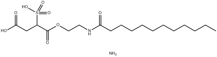 Butanedioic acid, sulfo-, 1-2-(1-oxododecyl)aminoethyl ester, diammonium salt 结构式