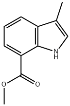 1H-Indole-7-carboxylic acid, 3-Methyl-, Methyl ester Structure