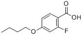 4-丁氧基-2-氟苯甲酸 结构式