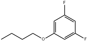 1-ブトキシ-3,5-ジフルオロベンゼン 化学構造式