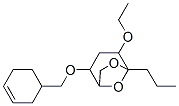 6,8-Dioxabicyclo3.2.1octane, 2-(3-cyclohexen-1-ylmethoxy)-4-ethoxy-5-propyl- Struktur