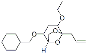 6,8-Dioxabicyclo3.2.1octane, 2-(cyclohexylmethoxy)-4-ethoxy-5-(2-propenyl)-, 1R-(exo,exo)- Struktur