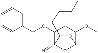 6,8-Dioxabicyclo3.2.1octane, 7-butyl-4-methoxy-2-(phenylmethoxy)-, 1S-(endo,endo,endo)-,123919-40-4,结构式