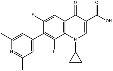 1-cyclopropyl-6,8-difluoro-1,4-dihydro-7-(2,6-dimethyl-4-pyridinyl)-4-oxo-3-quinolinecarboxyic acid Structure