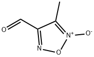 3-メチル-4-ホルミル-1,2,5-オキサジアゾール2-オキシド 化学構造式