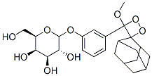 3-(4-methoxyspiro(1,2-dioxetane-3,2'-tricyclo(3.3.1.1(3,7))decan)-4-yl)phenylgalactopyranoside 化学構造式