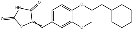 5-[[4-(2-Cyclohexylethoxy)-3-Methoxyphenyl]Methylene]-2,4-thiazolidinedione,1239610-60-6,结构式