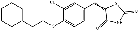 5-[[3-Chloro-4-(2-cyclohexylethoxy)phenyl]Methylene]-2,4-thiazolidinedione Struktur