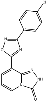 8-[3-(4-クロロフェニル)-1,2,4-オキサジアゾール-5-イル]-[1,2,4]トリアゾロ[4,3-A]ピリジン-3(2H)-オン 化学構造式