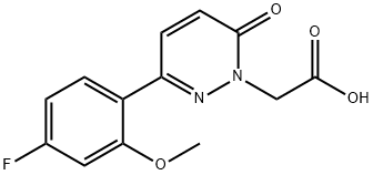 [3-(4-氟-2-甲氧苯基)-6-氧代哒嗪-1(6H)-基]乙酸,1239731-56-6,结构式