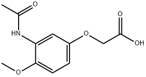 [3-(乙酰基氨基)-4-甲氧基苯氧基]乙酸 结构式