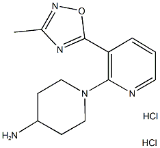 1-[3-(3-Methyl-1,2,4-oxadiazol-5-yl)pyridin-2-yl]piperidin-4-aminedihydrochloride Structure