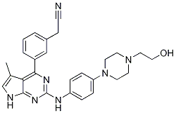 Benzeneacetonitrile, 3-[2-[[4-[4-(2-hydroxyethyl)-1-piperazinyl]phenyl]aMino]-5-Methyl-7H-pyrrolo[2,3-d]pyriMidin-4-yl]-|