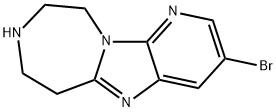 6H-Pyrido[3',2':4,5]iMidazo[1,2-d][1,4]diazepine, 3-broMo-7,8,9,10-tetrahydro-,1239883-36-3,结构式