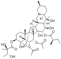 [3β(2R,3R),4α,6α,7α,15α(R),16β]-4,9-Epoxycevan-3,4,6,7,14,15,16,20-octol-6,7-diacetat-3-(2,3-dihydroxy-2-methylbutyrat)-15-(2-methylbutyrat)
