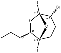 6,8-Dioxabicyclo3.2.1octane, 4-bromo-7-propyl-, (endo,endo)- 化学構造式
