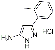 3-(2-甲基苯基)-1H-吡唑-5-胺盐酸盐,1240217-89-3,结构式