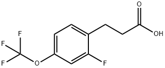 3-[2-Fluoro-4-(trifluoromethoxy)phenyl]propionicacid 结构式