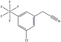 3-Chloro-5-(pentafluorosulfur)phenylacetonitrile Structure