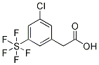 3-Chloro-5-(pentafluorosulfur)phenylacetic acid Struktur