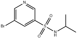 5-BROMO-N-ISOPROPYLPYRIDINE-3-SULFONAMIDE,1240282-56-7,结构式