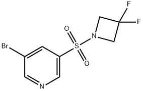 3-broMo-5-(3,3-difluoroazetidin-1-ylsulfonyl)pyridine,1240287-02-8,结构式