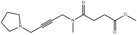 Methyl 4-(methyl[4-(1-pyrrolidinyl)-2-butynyl]amino)-4-oxobutanoate 结构式