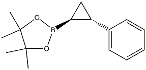 4,4,5,5-四甲基-2-[((1S,2S)-2-苯基环丙基]-1,3,2-二氧杂硼烷 结构式