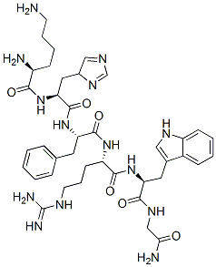 lysyl-histidyl-phenylalanyl-arginyl-tryptophyl-glycinamide Structure