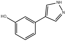 3-(1H-Pyrazol-4-yl)phenol 化学構造式