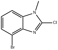 4-ブロモ-2-クロロ-1-メチル-1H-ベンズイミダゾール 化学構造式