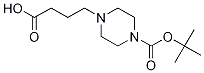 4-(4-(叔丁氧羰基)哌嗪-1-基)丁酸, 1240619-81-1, 结构式