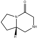 (S)-HEXAHYDRO-PYRROLO[1,2-A]PYRAZIN-4-ONE 化学構造式