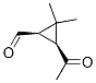 Cyclopropanecarboxaldehyde, 3-acetyl-2,2-dimethyl-, (1R-cis)- (9CI) Structure