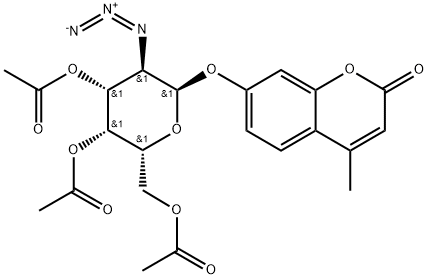 4-MethyluMbelliferyl 3,4,6-tri-O-Acetyl-2-azido-2-deoxy-α-D-galactopyranoside, 124167-43-7, 结构式