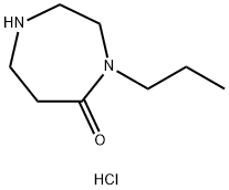 4-Propyl-1,4-diazepan-5-one hydrochloride Struktur
