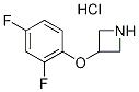 3-(2,4-二氟苯氧基)氮杂环丁烷盐酸盐,1241675-84-2,结构式