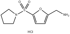 [5-(Pyrrolidin-1-ylsulfonyl)-2-furyl]methylamine hydrochloride 化学構造式