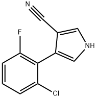 4-(2-CHLORO-6-FLUOROPHENYL)-1H-PYRROLE-3-CARBONITRILE Struktur