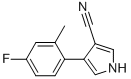 4-(4-FLUORO-2-METHYLPHENYL)-1H-PYRROLE-3-CARBONITRILE 化学構造式