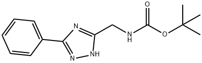 (5-Phenyl-4H-[1,2,4]triazol-3-ylmethyl)-carbamic acid tert-butyl ester Structure