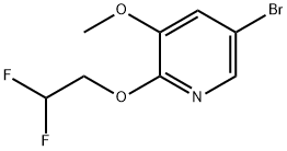 5-broMo-2-(2,2-difluoroethoxy)-3-Methoxypyridine Struktur