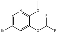 5-BROMO-3-(DIFLUOROMETHOXY)-2-METHOXYPYRIDINE, 1241752-50-0, 结构式